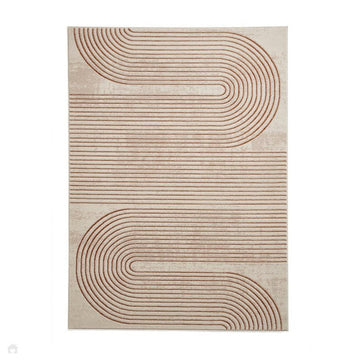 Apollo 2683 Modern Geometric Swirl Distressed Metallic Shimmer High-Density Textured Low Profile Short-Pile Beige/Grey/Bronze/Terra/Brown/Cream Rug-Think Rugs-Rug Love - The Most Loved Rug Store